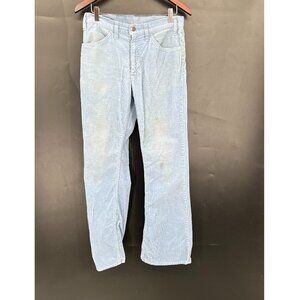 Vintage Levi's powder blue corduroy pants 70s 80s high rise waist hippy 30 READ